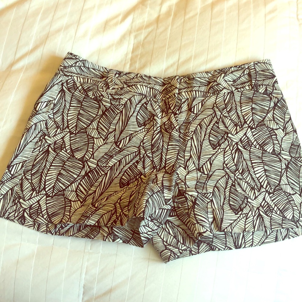 Leaf Print Shorts